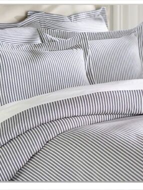 Pottery Barn Thatcher King  Sham Blue